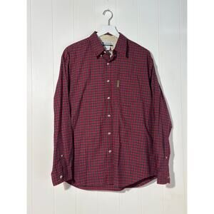 Columbia Sportswear · Men's Button-Up Shirt · Medium · 100% Cotton · Red Plaid
